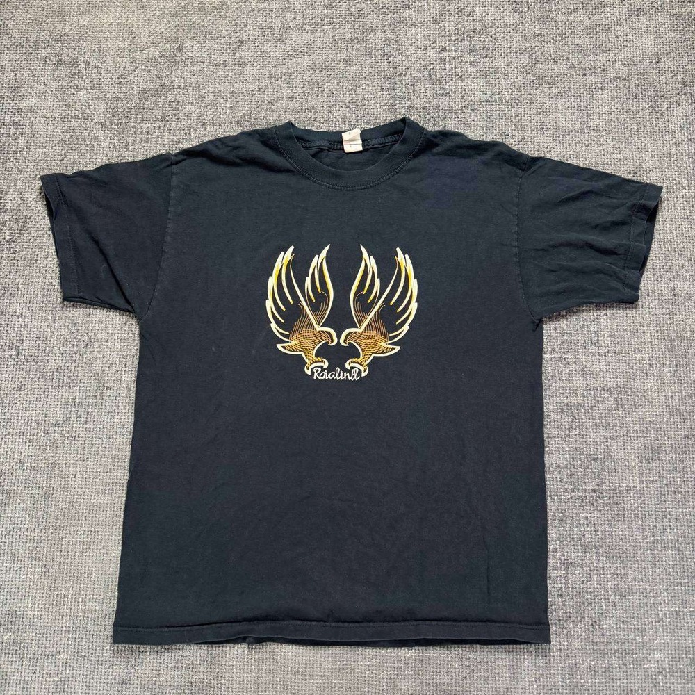 Roial Intl Graphic T-Shirtโ Mens Large Black Eagle Wings Streetwear Made in USA